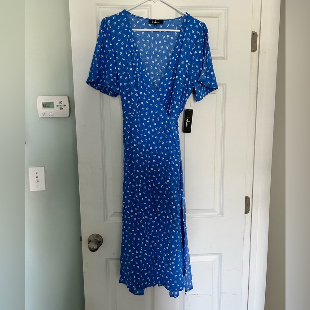 lulus midi-length wrap dress - NWT